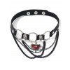 Collier ras du cou punk gothique avec détails en croix et têtes de mort - multicolor A 