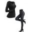 Gothic Women Outfit Crisscross V Neck Lace Up Top and Lace Up Buckle Pants Set - Noir S | US 4