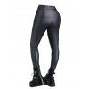 Leggings gothiques à lacets et œillets, pantalon long skinny - Noir S | US 4