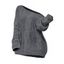 Pull en maille torsadée de couleur unie, col oblique, manches longues - Gris S | US 4