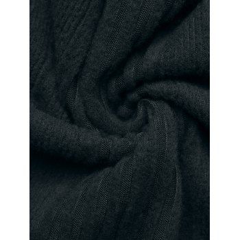 Solid Color Cut Out Dress Textured Long Sleeve Midi Dress