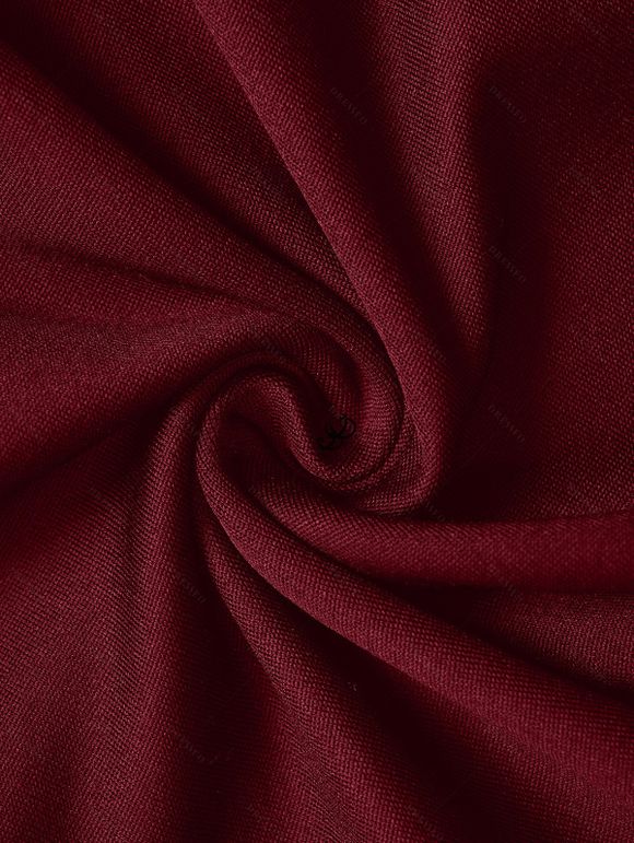 Débardeur bandage pour femme, style corset vintage, colorblock, à l'avant - Rouge Vineux XXL | US 14