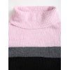 Pull colorblock col roulé manches longues pull décontracté - multicolor XXL | US 14