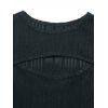 Robe mi-longue texturée à manches longues et à découpes de couleur unie - Vert profond XL | US 10