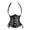 Corset gothique à lacets et boucle style punk - Noir M | US 6