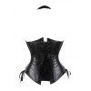 Corset gothique à lacets et boucle style punk - Noir L | US 8