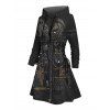 Robe à capuche gothique, imprimé 3D, mini-robe à lacets et cordons de serrage - Noir XXXXXL | US 20