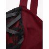 Women Outfit Bandage Women Corset Tank Top and Grommet Pants Set - Rouge Vineux S | US 4
