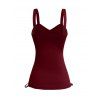 Women Outfit Bandage Women Corset Tank Top and Grommet Pants Set - Rouge Vineux S | US 4