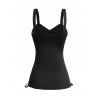 Women Outfit Bandage Women Corset Tank Top and Grommet Pants Set - Noir S | US 4