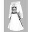 Robe à capuche gothique d'Halloween avec imprimé tête de mort et cordons de serrage - Blanc XXL | US 14