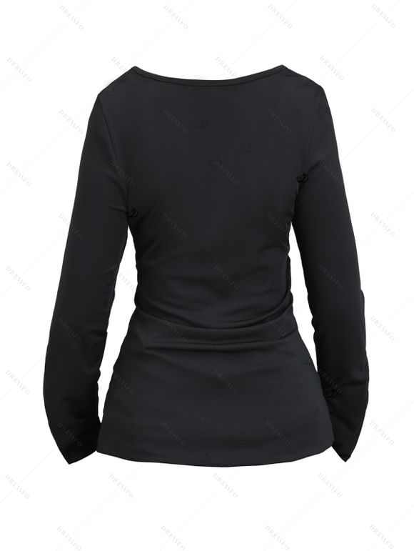 Gothic Women Outfit Lace Up Zip Square Neck Top and Grommet Leggings Set - Noir S | US 4