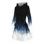 Robe à capuche de Noël à lacets et motif flocon de neige colorblock - Noir XXXXXL | US 20