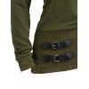 Women Outfit Textured Heather Faux Twinset Top and Grommet Leggings Set - ARMY GREEN S | US 4