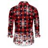 Christmas Couple Outfit Plaid Snowflake Print Lace Up Hoodie Dress and Shirt Set - Rouge foncé S | US 4