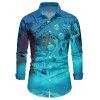 Chemise à manches longues pour homme avec imprimé nuit d'Halloween - Pers 5XL