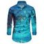 Chemise à manches longues pour homme avec imprimé nuit d'Halloween - Pers 5XL