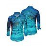 Couple Outfit Halloween Night Print Crossover Belt Dress and Long Sleeve Shirt Set - Pers S | US 4