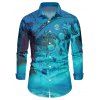Couple Outfit Halloween Night Print Crossover Belt Dress and Long Sleeve Shirt Set - Pers S | US 4