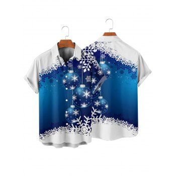 Christmas Couple Outfit Snowflake Bell Star Print Dress and Shirt Set