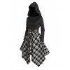 Robe à Capuche Asymétrique Ceinturée Manches Longues à Col Bénitier - Noir XXL | US 14