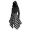 Robe à Capuche Asymétrique Ceinturée Manches Longues à Col Bénitier - Noir XXL | US 14