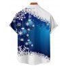 Christmas Couple Outfit Snowflake Bell Star Print Dress and Shirt Set - Bleu S | US 4