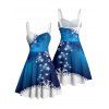 Christmas Couple Outfit Snowflake Bell Star Print Dress and Shirt Set - Bleu S | US 4