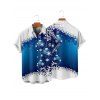 Christmas Couple Outfit Snowflake Bell Star Print Dress and Shirt Set - Bleu S | US 4