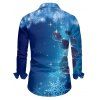 Christmas Couple Outfit Snowflake Bell Print Crossover Belt Dress and Shirt Set - Bleu S | US 4