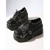 Gothic Outfit Pumpkin Print High Low Hoodie Dress and Earrings Boots Set - Noir S | US 4