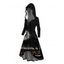 Robe gothique à capuche, imprimé citrouille d'Halloween, à lacets, taille haute et basse - Noir XXL | US 14