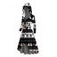 Robe à capuche d'Halloween à imprimé citrouille et sorcier colorblock, à lacets, coupe haute et basse - Noir XXL | US 14