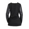 Women Outfit Solid Color Textured Mock Button Top and Lace Up Pants Set - Noir S | US 4