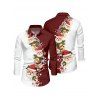 Christmas Couple Outfit Santa Claus Snowflake Print Faux Fur Dress and Shirt Set - Rouge Vineux S | US 4