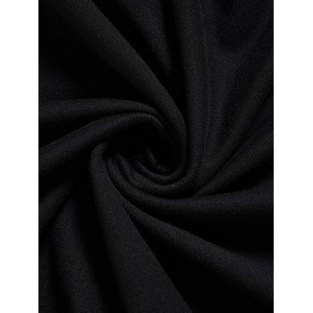 Gothic Top Solid Color Grommet O-ring Cut Out Long Sleeve Top