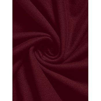 Gothic Top Solid Color Grommet O-ring Cut Out Long Sleeve Top