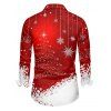 Christmas Couple Outfit Colorblock Snowflake Print Faux Fur Dress and Shirt Set - Rouge S | US 4