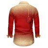 Christmas Couple Outfit Snowflake Bell Print Faux Fur Dress and Shirt Set - Rouge S | US 4
