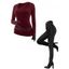 Gothic Women Outfit Solid Color O-ring Cut Out Top and Grommet Pants Set - Rouge foncé S | US 4