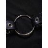 Gothic Women Outfit Solid Color O-ring Cut Out Top and Grommet Pants Set - Noir S | US 4
