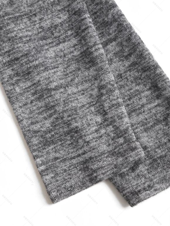 Robe à capuche en maille torsadée colorblock, robe à capuche à lacets et boucle Space Dye - Gris M | US 6