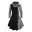 Robe à capuche en maille torsadée colorblock, robe à capuche à lacets et boucle Space Dye - Gris S | US 4