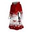 Robe à capuche de Noël à imprimé flocon de neige colorblock Robe à capuche à lacets - Rouge Vineux L | US 8-10