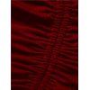 Sweat à capuche à lacets de couleur unie, haut à manches longues et œillets cintré - Rouge Vineux XL | US 12