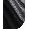 Robe à capuche en maille torsadée colorblock, robe à capuche à lacets et boucle Space Dye - Gris XXL | US 14