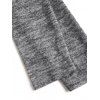 Women Outfit Colorblock Cable Knit Buckle Hooded Dress and Earrings Lace Up Boots Set - Noir S | US 4
