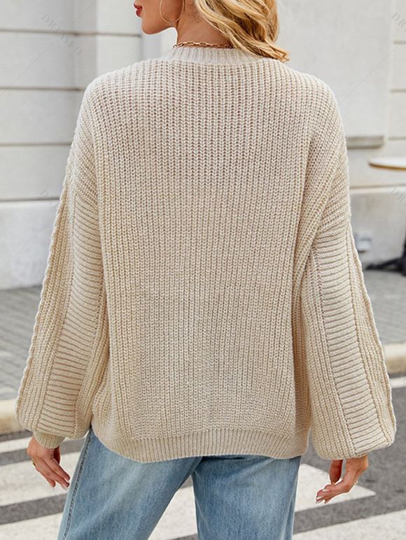 Pull cardigan texturé de couleur unie, ouvert sur le devant, épaules tombantes - Abricot S | US 4