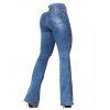 Jean évasé taille haute avec poches et braguette zippée - Bleu Toile de Jean XXL | US 12