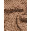 Pull en maille torsadée de couleur unie, pull à manches longues et épaules tombantes - café L | US 8